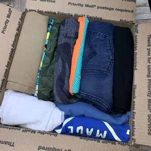 Boys 10 piece unmystery 5lb box jeans shorts tops